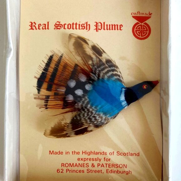 Vintage Scottish plume brooch in original box (never opened) - Picture 2 of 4